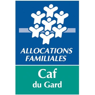 logo CAF du gard partenaire de la crèche les poussins sur rodilhan